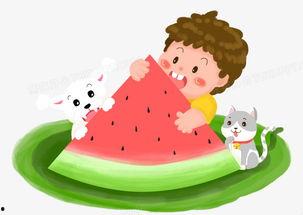 吃瓜儿童图片,揭秘吃瓜儿童的欢乐时光